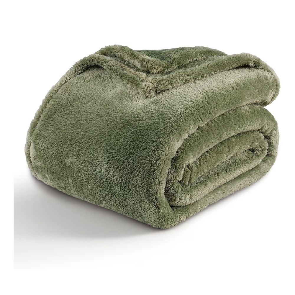 Berkshire Soft Olive Green Throw Blanket
